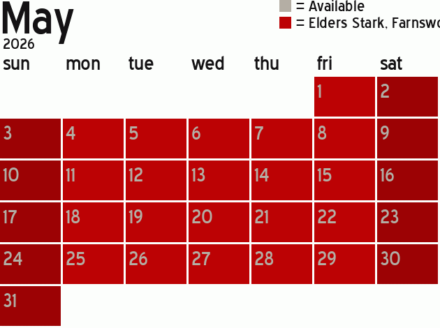 Missionary Dinner Calendar