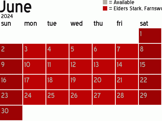 Missionary Dinner Calendar