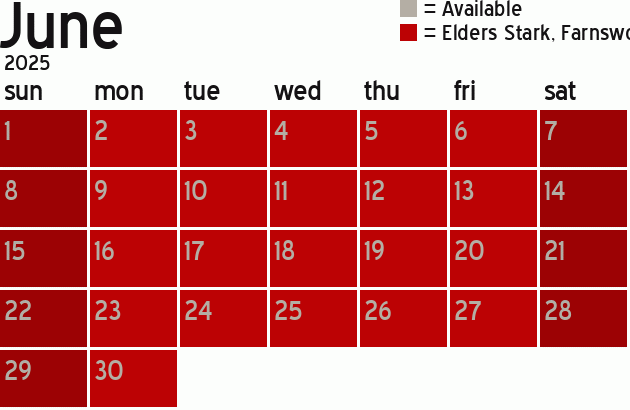 Missionary Dinner Calendar