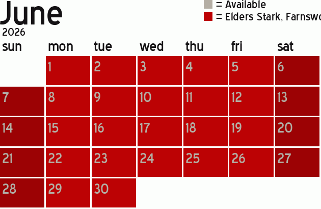 Missionary Dinner Calendar