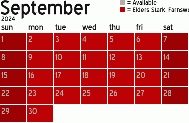 Missionary Dinner Calendar