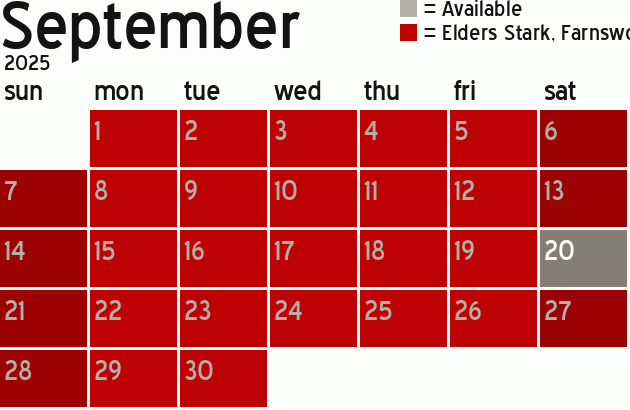 Missionary Dinner Calendar